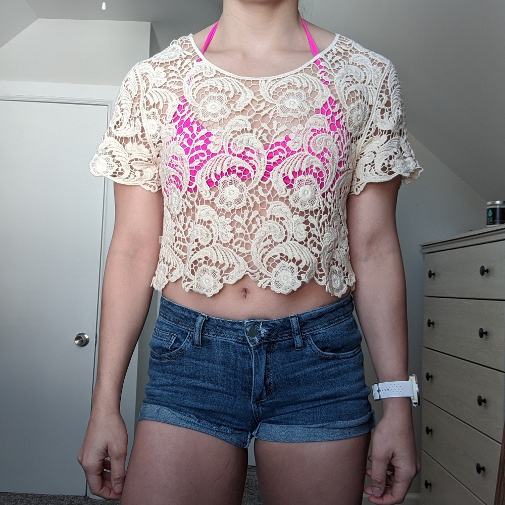 Express Mesh-Knit Crop